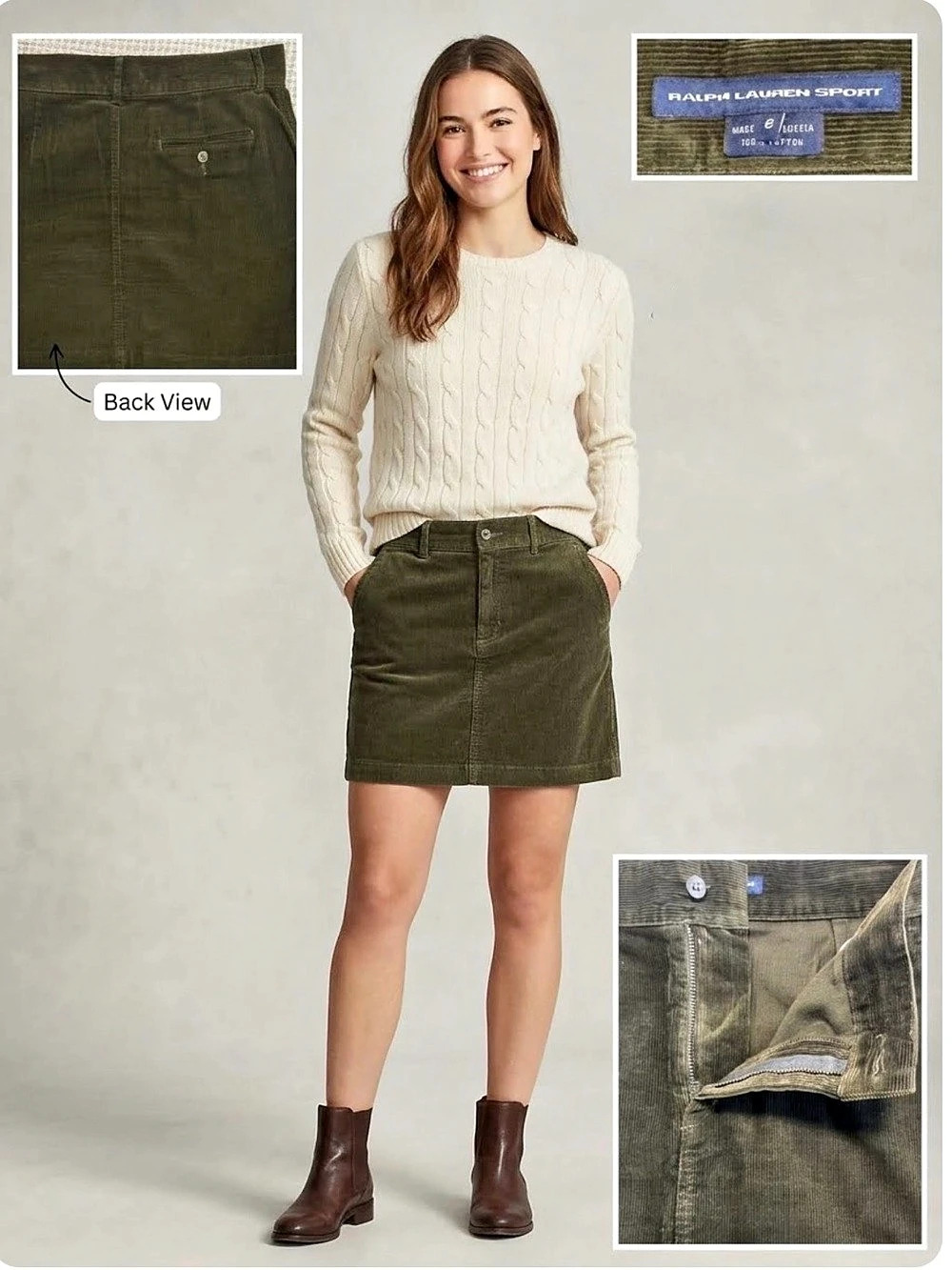 Ralph Lauren Sport corduroy skirt Corduroy Mini Skirt Size 6